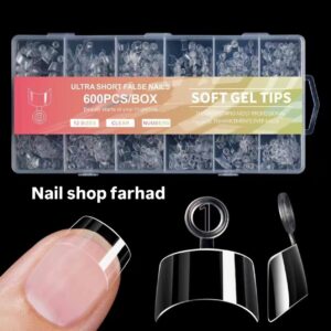 قالب ژلتیپس نیمه مربع کاشت ناخن